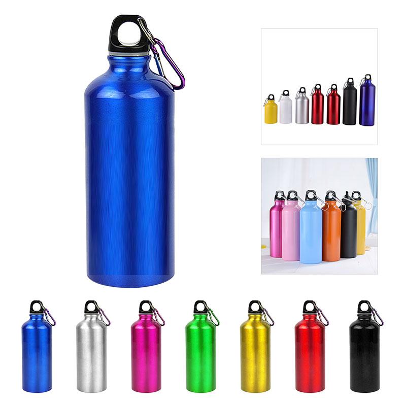 16Oz Aluminum Water Bottle With Carabiner