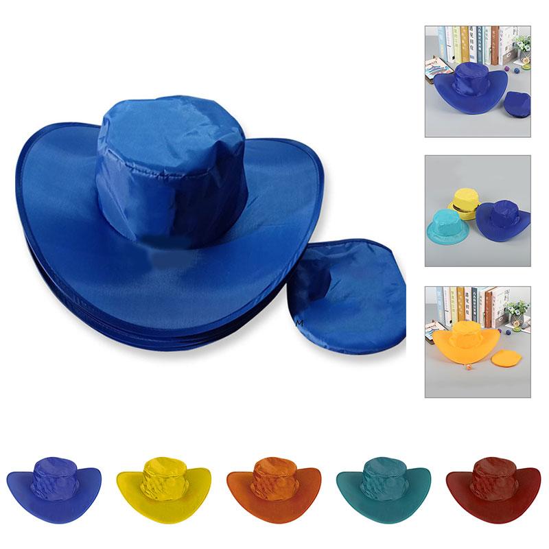 Polyester Folding Cowboy Hat W/ Pouch