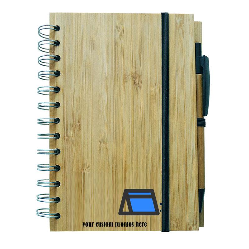 Spiral Notebook With Bamboo Cover