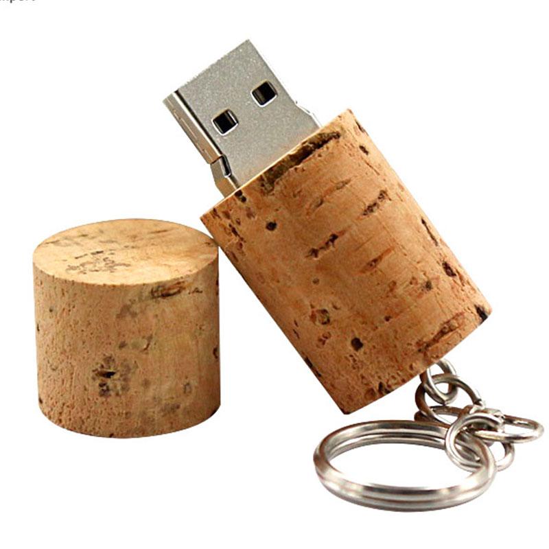 Eco-friendly Natural Wooden Wine Cork USB Flash 