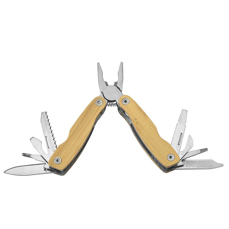 Camping Multi Tool Pliers With Bamboo Handle