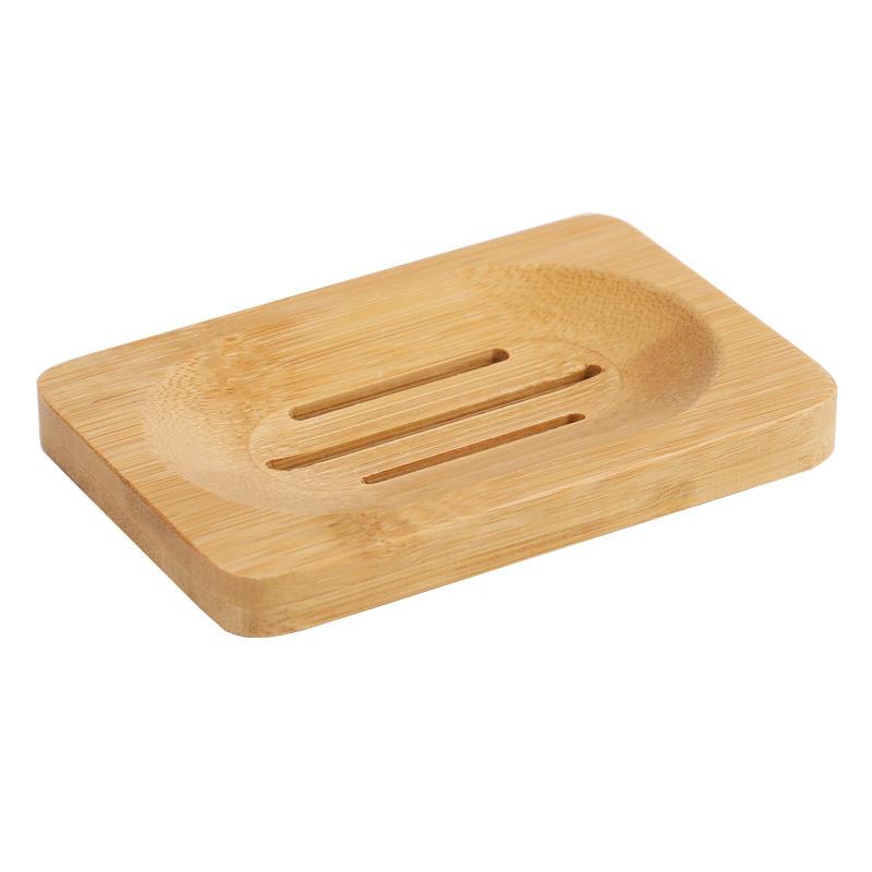 Natural Wood Bamboo Soap Dish Holder 