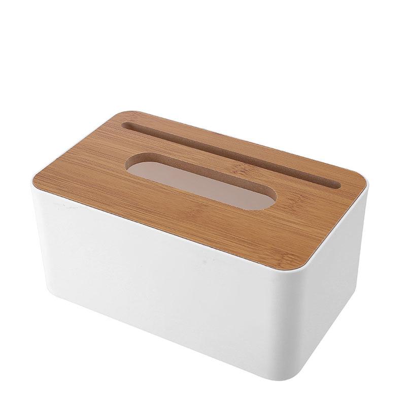 Rectangle Tissue Box with Bamboo Cover