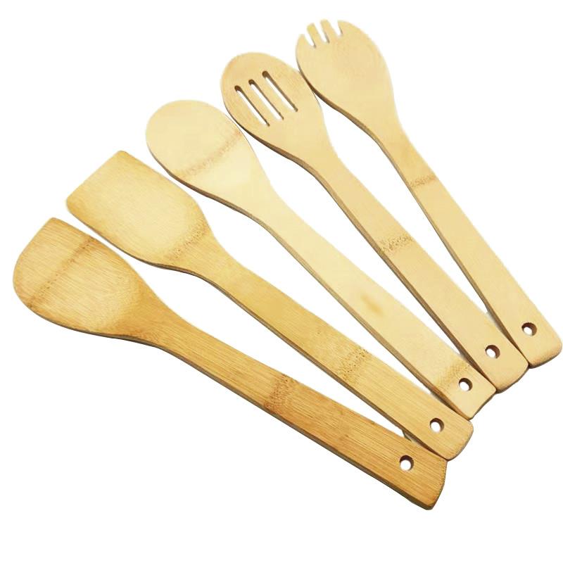 Original bamboo Utensil Spoon Set 5 pcs