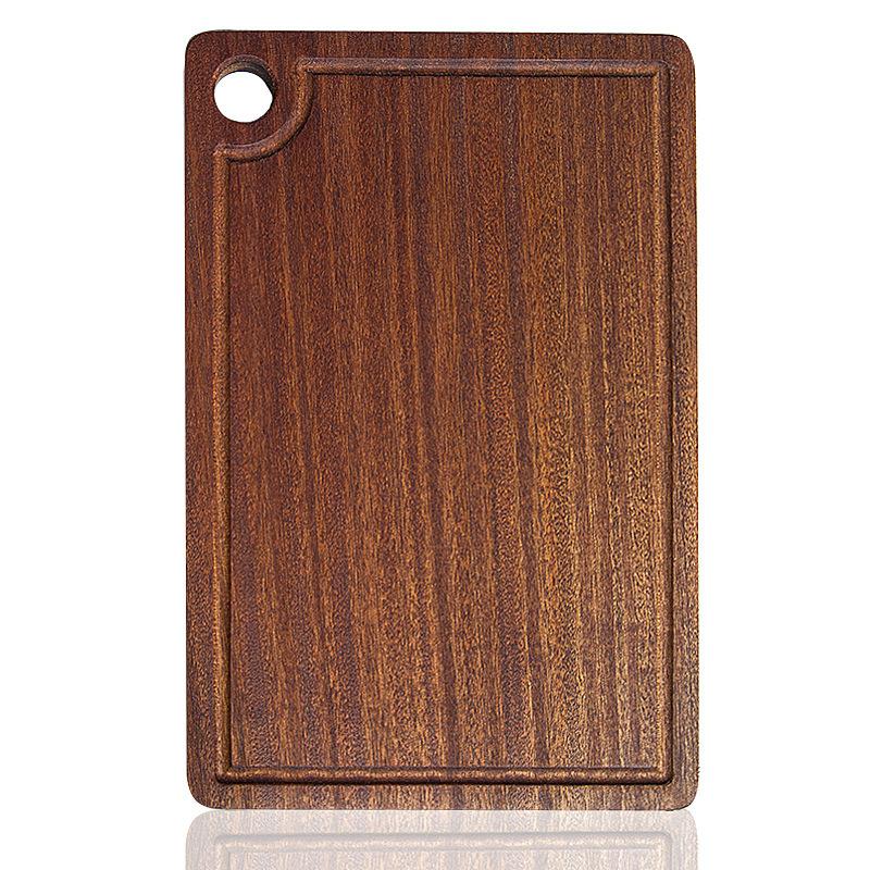 Natural Ebony Wood Cutting Board With Juice Groove