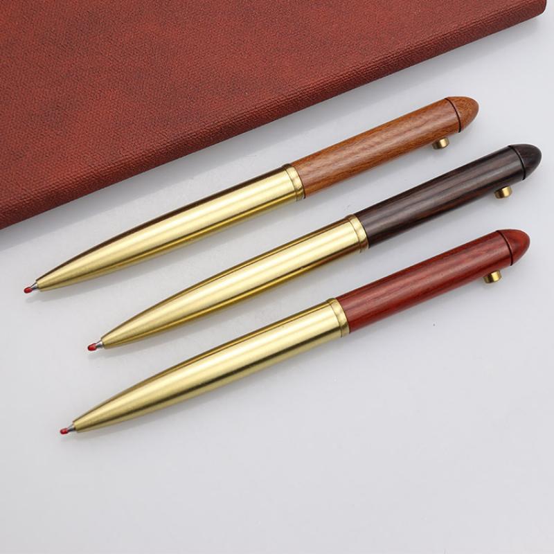  Luxury Metal Wooden Retractable Ballpoint Pen