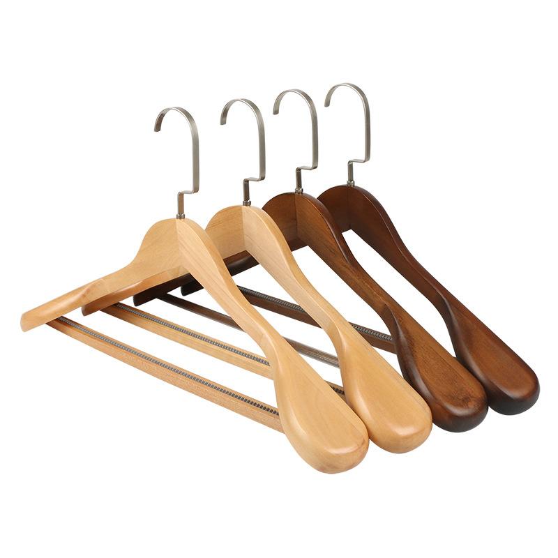  luxury suit hotel wooden clothes hangers wide shoulder