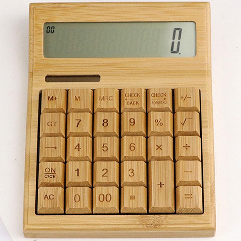 Novelty Solar Bamboo Calculator