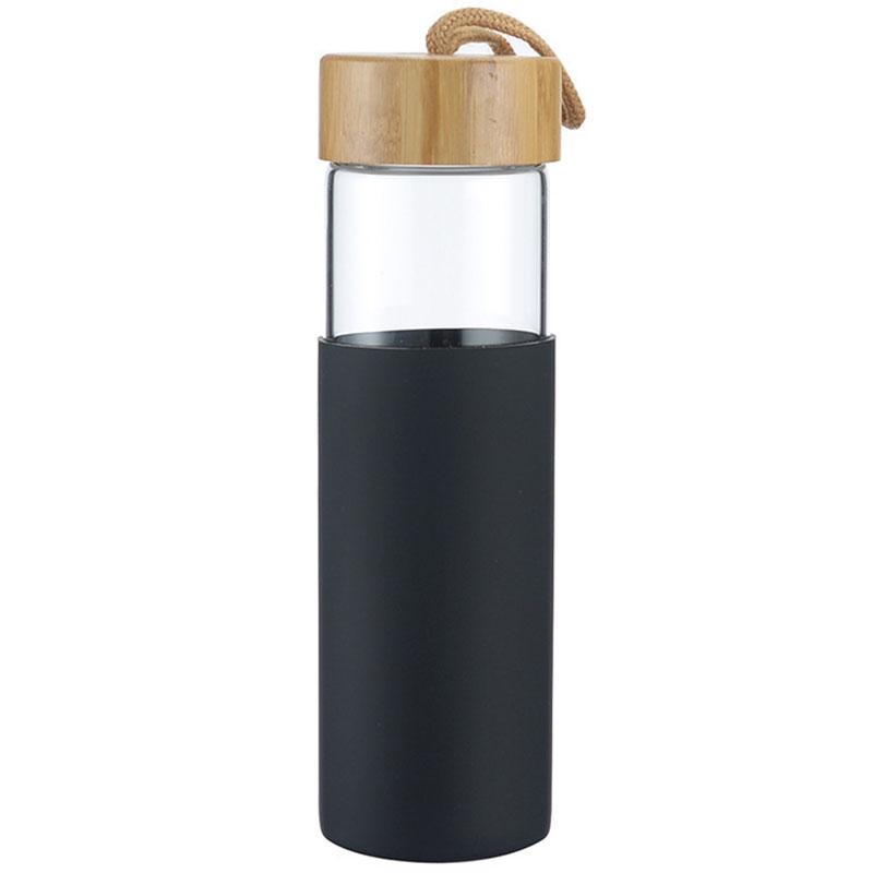 Sport Glass Water Bottle With Silicone Sleeve