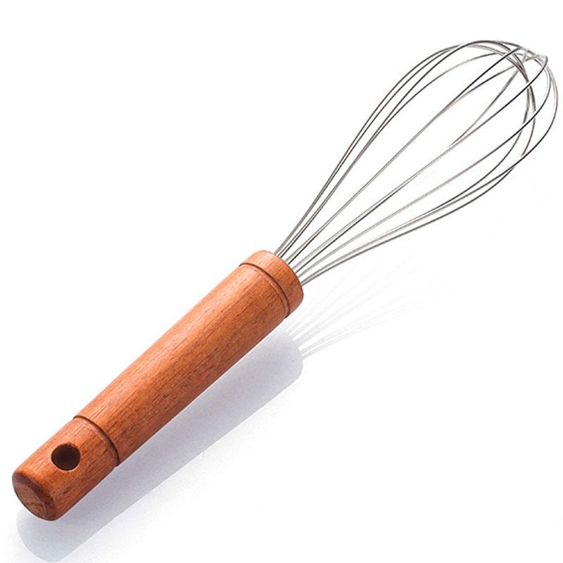 Multi-function Stainless Steel Whisk with Wooden Handle