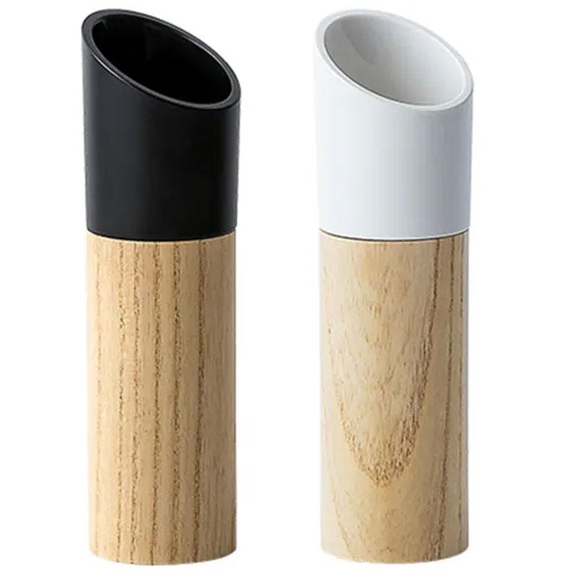   Black White Salt And Pepper Mill Set