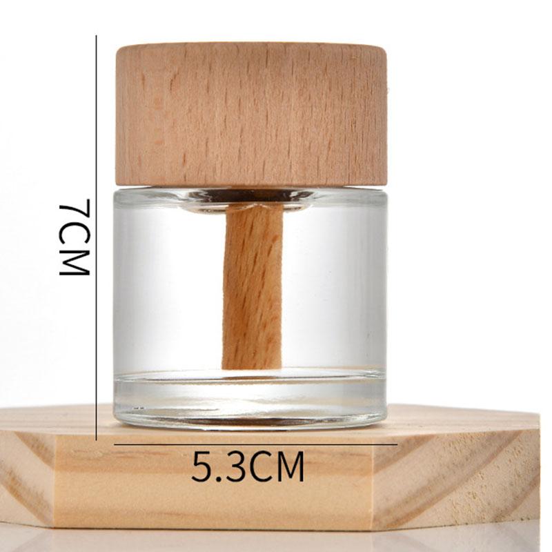  50ml Diffuser Glass Bottle with wooden cap For Hotel Bathroom Toilet Bedroom