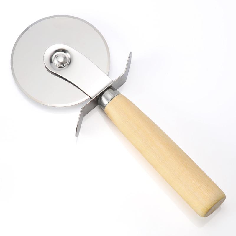 Cheese Slicer Pizza Cutter With Wooden Handle