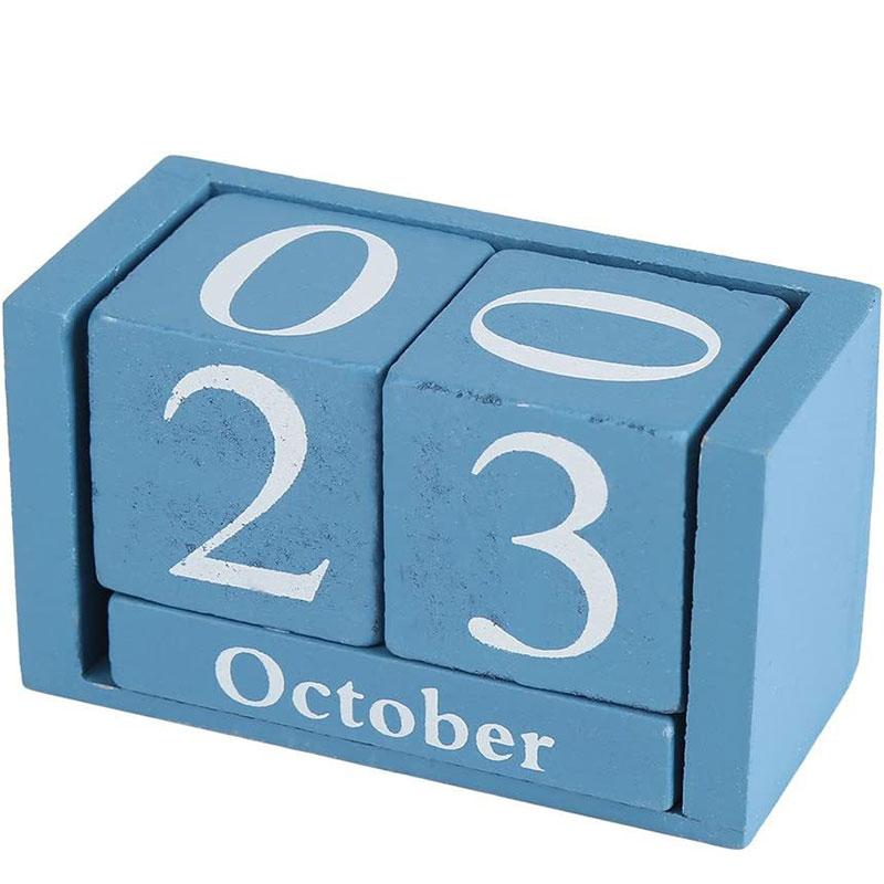 Desktop Table Wood Stand Calendar