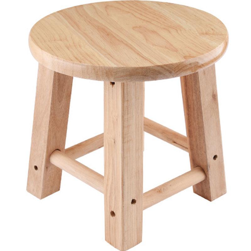 Solid Round Wooden Stool