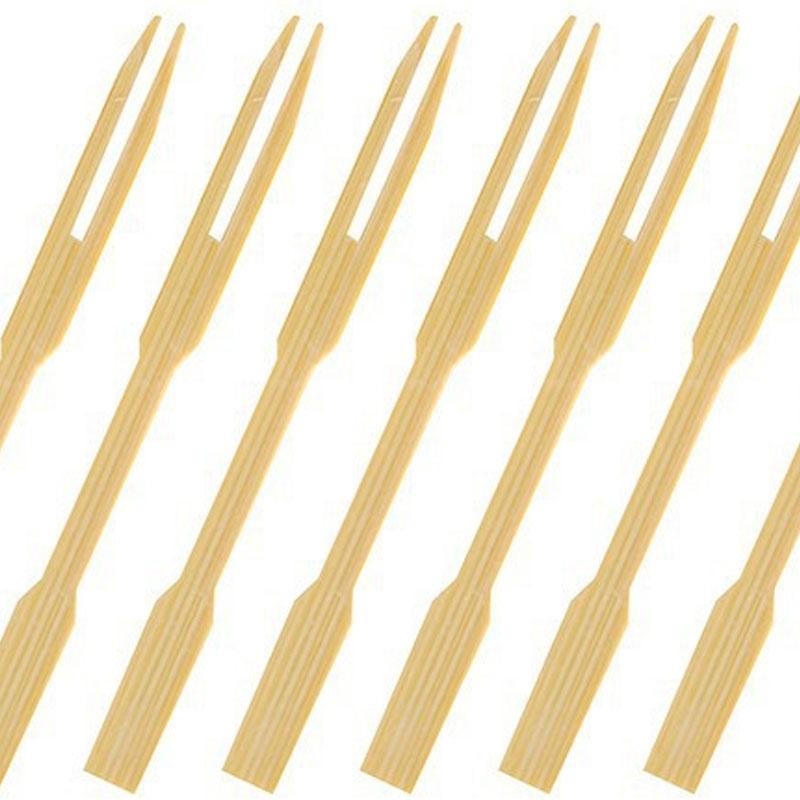 Biodegradable Disposable Bamboo Cutlery Fruit fork 90mm 