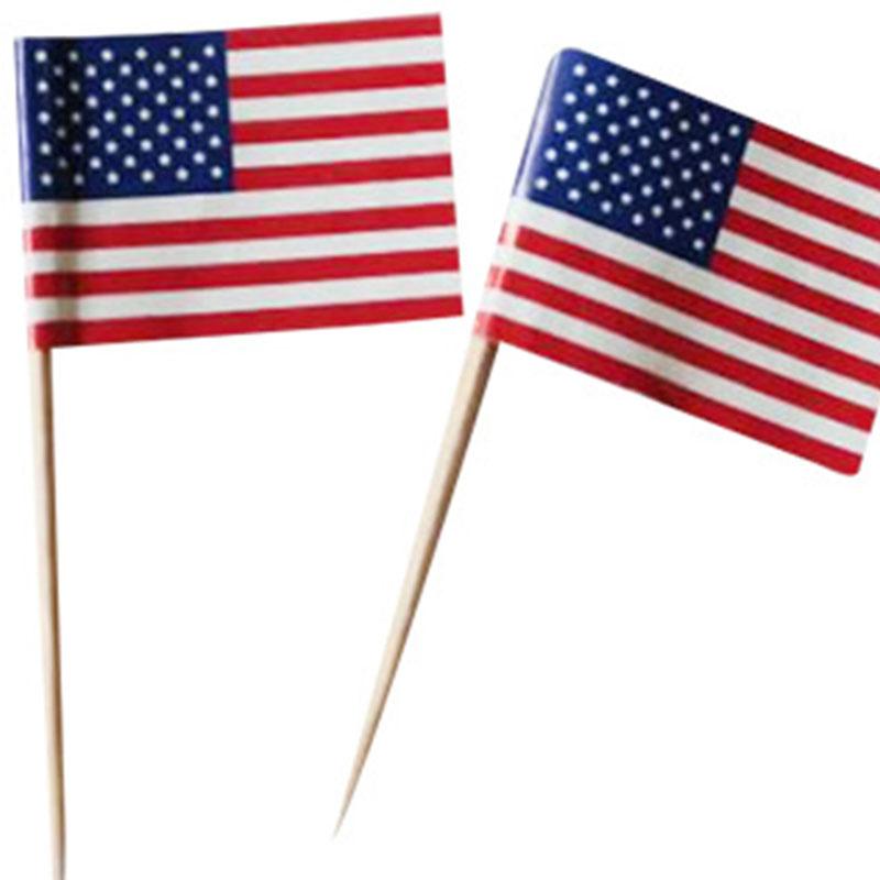 USA American Flag Toothpick Flags