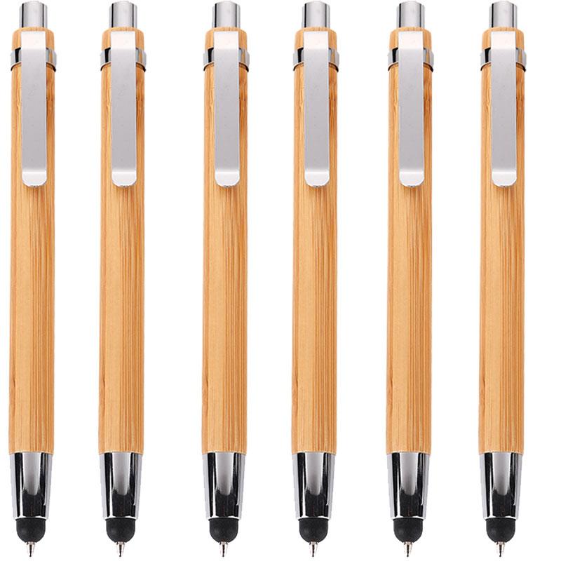 Click Bamboo Wooden Retractable Ballpoint Pen