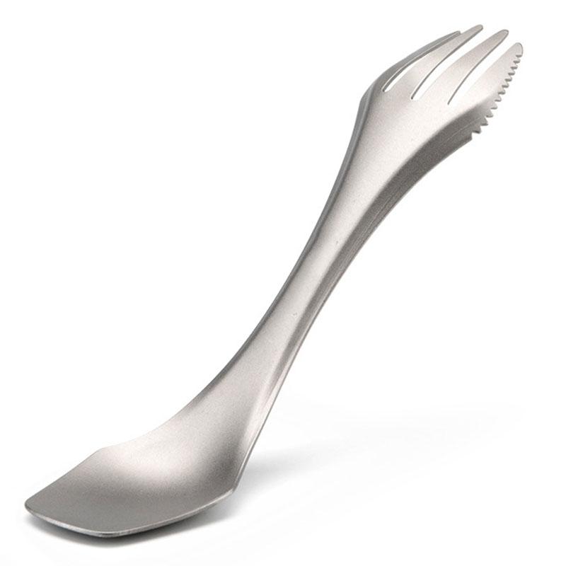 Outdoor Camping Titanium 3 in 1 Spork Set