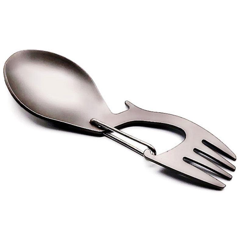 Utensil Fork Opener Spork Picnic Portable Multi Tool Spoon