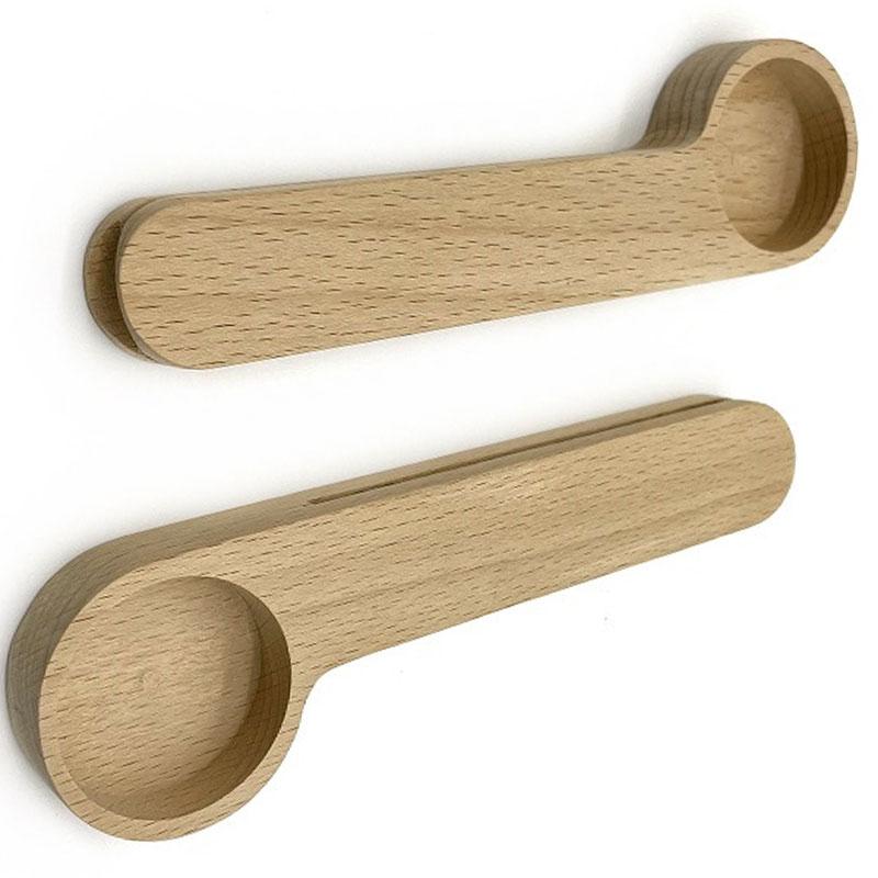 Beech Wood Measuring Scoop With Clamp Long Handle