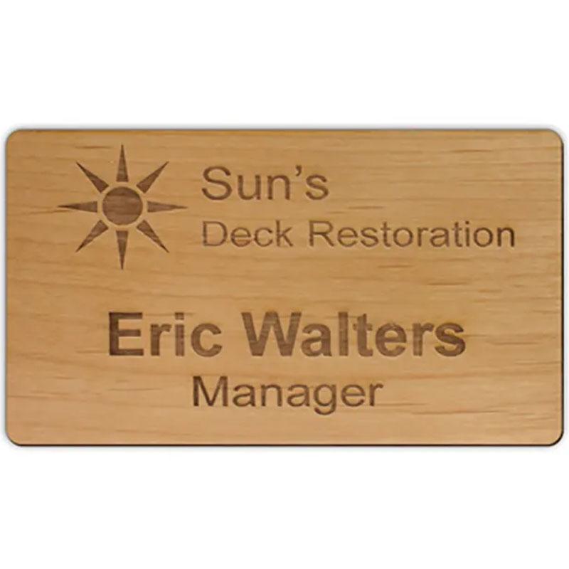 Bamboo Name Card With Custom Design Logo