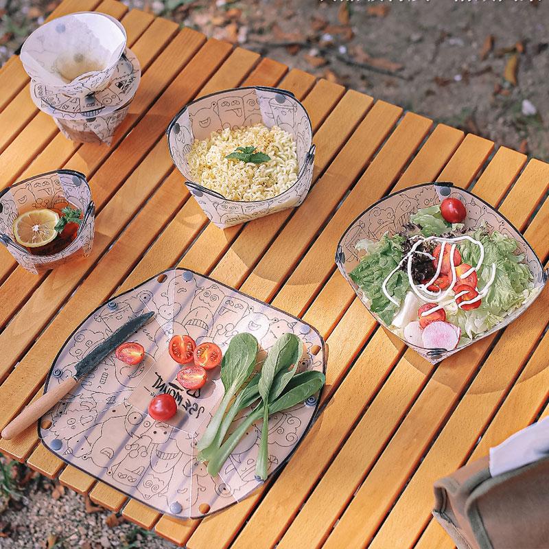 Outdoor Lightweight Foldable PP Tableware Set