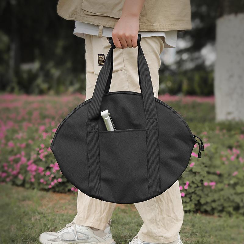 Collapsible Outdoor Canvas Camping Plate Bag 