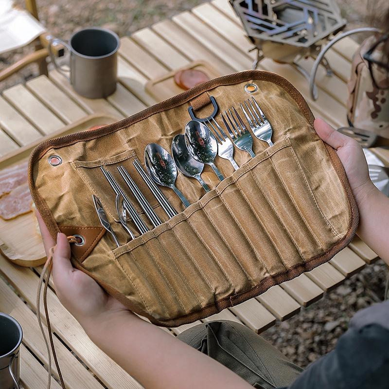 Outdoor Camping Cutlery Storage Bag 