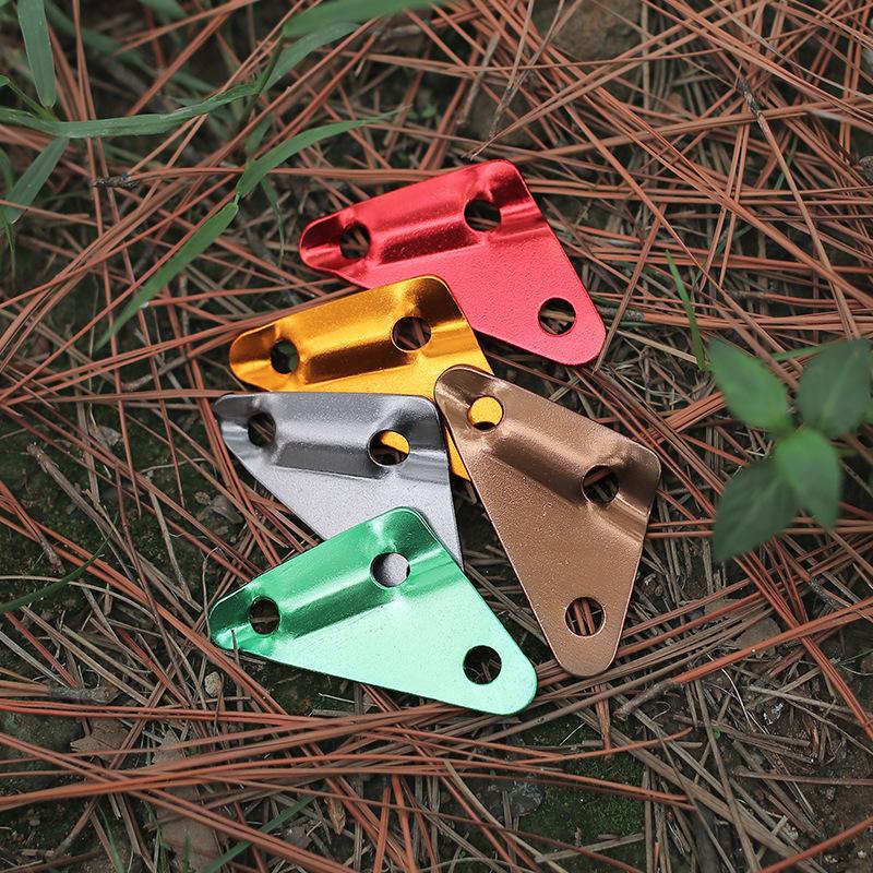 Outdoor Camping 3 Holes Antislip Tent Adjuster Cord Tensioners Metal Tent Rope Tensioner