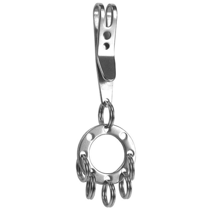 EDC Bag Suspension Clip with Key Ring Carabiner 301 Stainless Steel