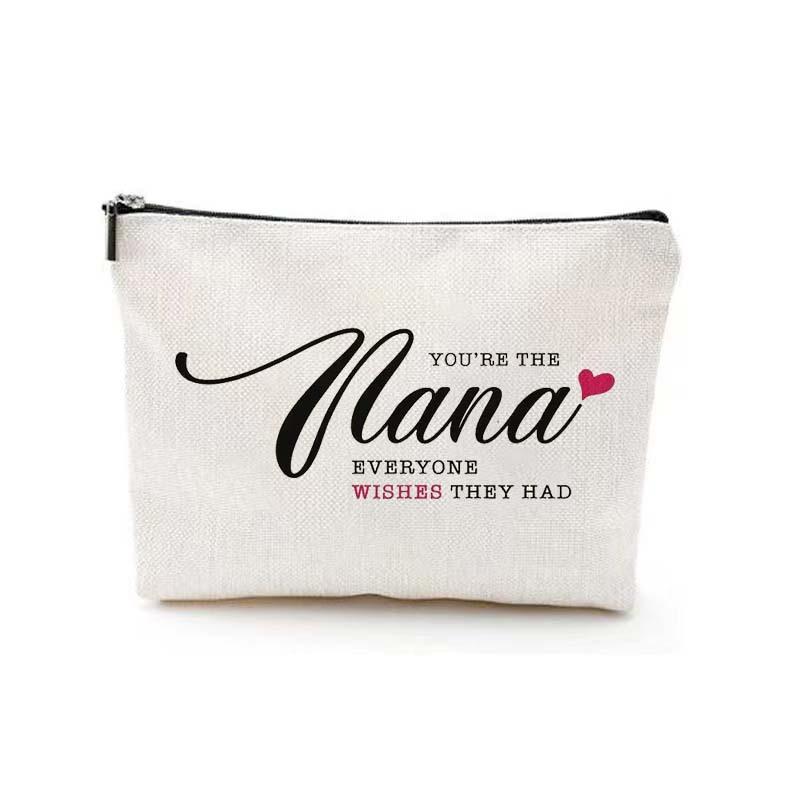  Cotton Canvas Makeup Cosmetic Bag 